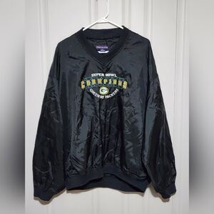 Green Bay Packers Super Bowl XXXI Champions Embroidered Pullover Windbreaker L